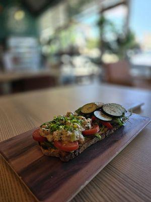 Half and half tartine on sourdough! Half Rue de Lyon and Bay Bridge.