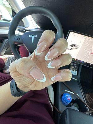 French tip nails by Summer