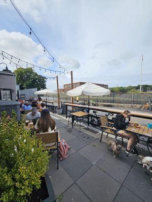 Really nice outdoor patio in back.