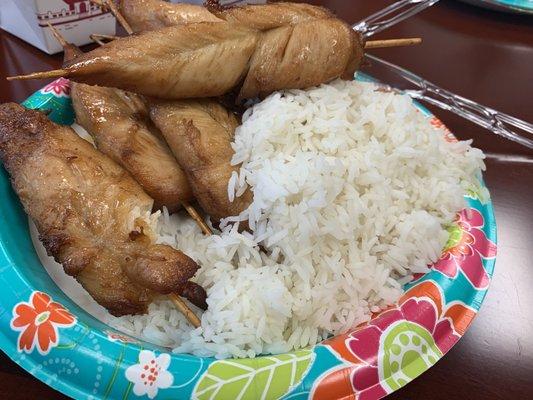 Teriyaki chicken and white rice