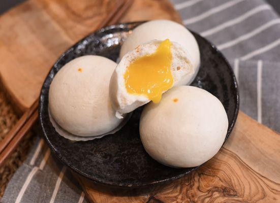 Custard baos prepared fresh & from scratch daily