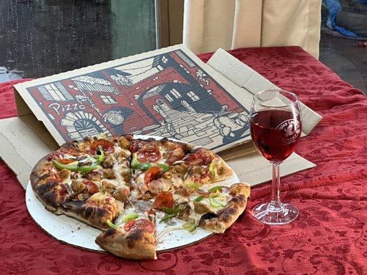 Pizza and wine - classic combo!