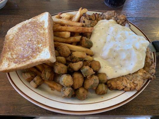 Chicken Fried Steak Dinner (2 sides)