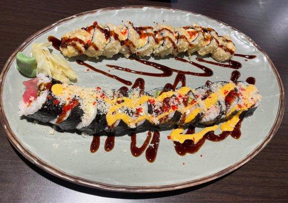 Tiger Roll (top) and Crazy Roll (bottom)