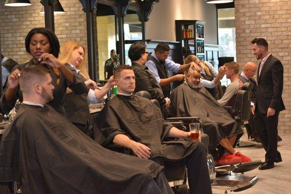 Get styled at Modern Gents Premier Barbershop & Bar. A unique grooming lounge experience