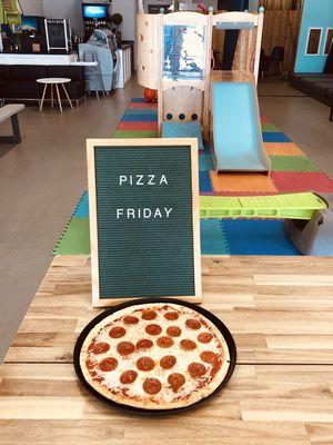 $8.99 pizzas every Friday!