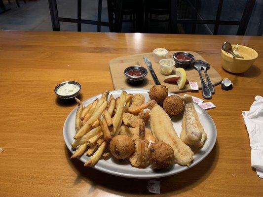 Fried fish and shrimp