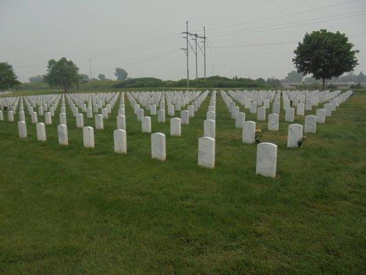 My father's site is in a new area on the southeast perimeter.