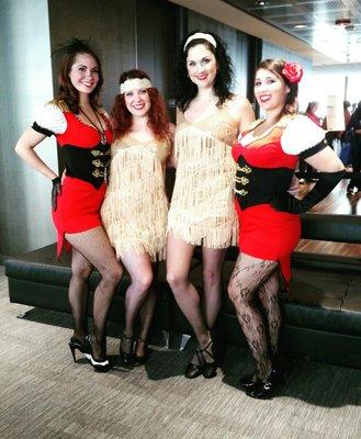 Kiss Kiss Cabaret Cigarette Girls with the Underground Vaudettes represent at Where Chicago Expo 2016!