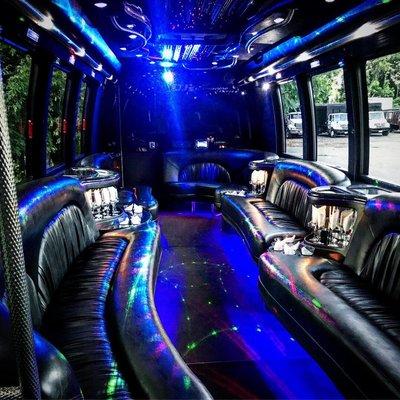 26 Passenger Luxury LimoBus w/ Bathroom!