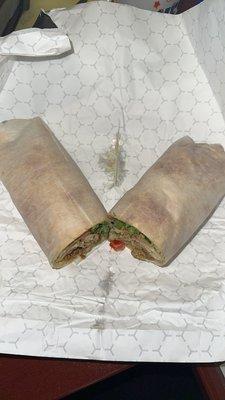 Chicken Shawarma Wrap. Delicious