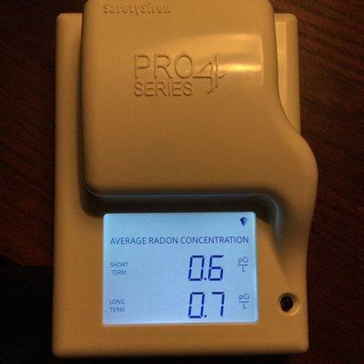 Radon levels have been well below 1.0 for several weeks now following installation.