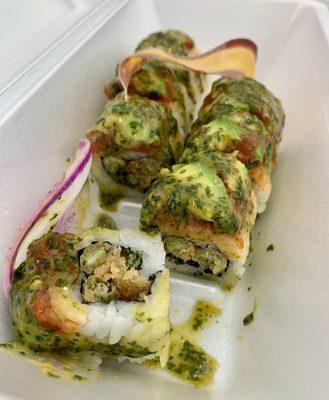 Spicy tuna crunch roll