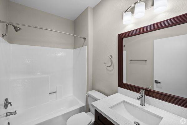 Experience modern restrooms with sleek design features.