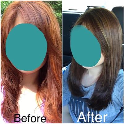 Color correction. Amazing job, love my hair!