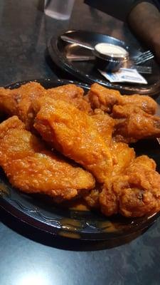 Pound and 1/2 hot wings.....these are so good