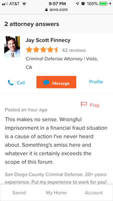 This attorney likes to troll AVVO to shock people in distress with rude responses. The questions are not addressed directly to him. He shops