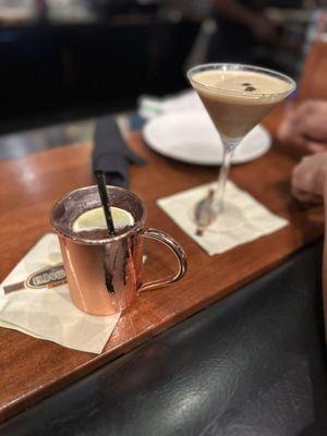 Pomegranate Mule and Espresso Martini