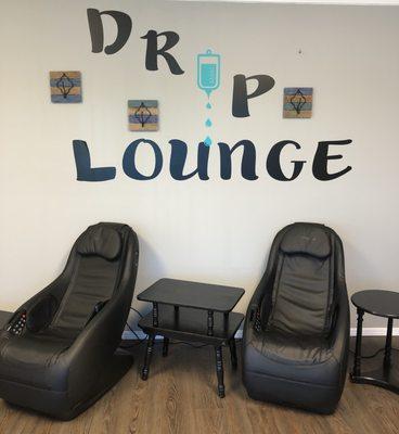 Come relax in our massage chair while you hydrate with one of our IV Vitamin Infusions.