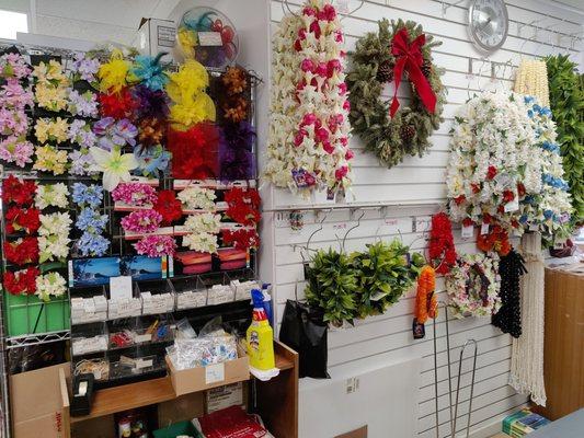 Hair accessories, lei, and more!