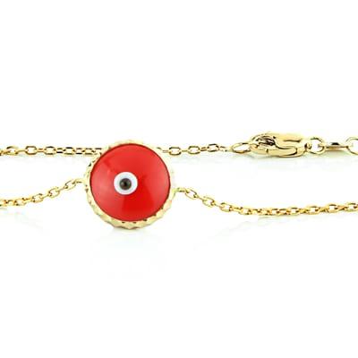 14K Gold Evil Eye Bracelet