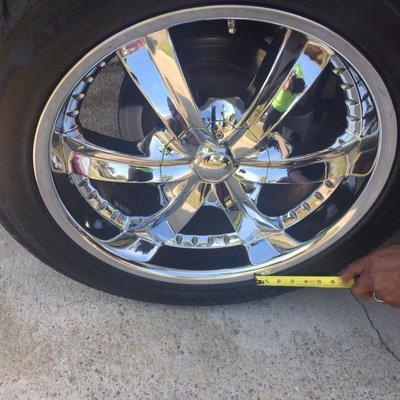 Damage to Chrome Rim.