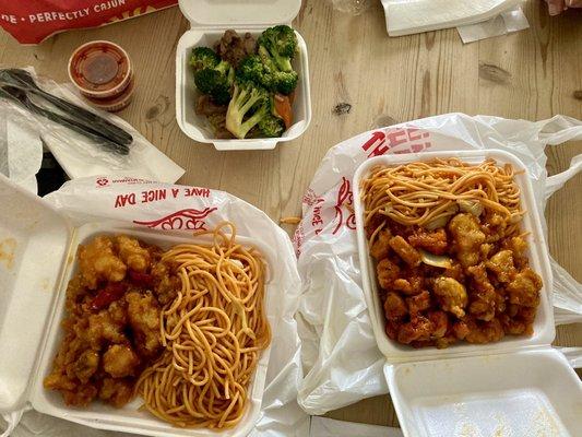 10. Broccoli Beef Noodles 8. Honey Chicken 9. Kung Pao Chicken