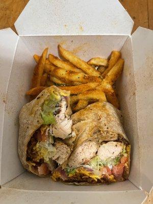 Ranch BLT Wrap* with a side of Cajun Fries