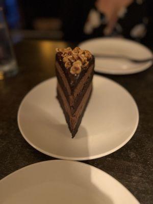 Chocolate cake with hazelnuts