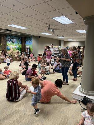 Musical story time Ms Karen and Ms Heidi are great