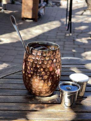 Iced coffee with coconut milk & maple