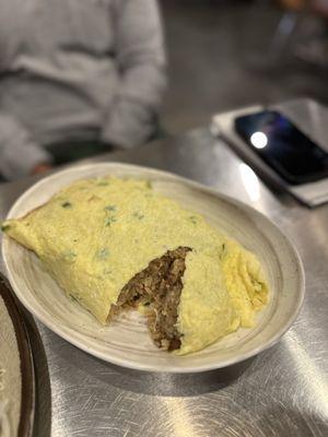 Adobo Fried Rice Omelette