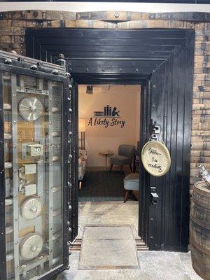 A bookstore in a former bank.