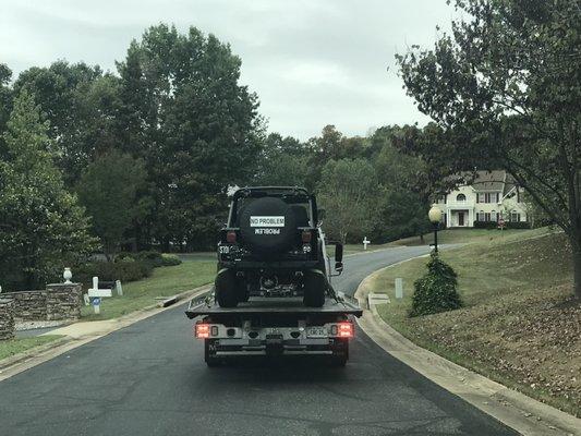 My '79 CJ 7 headed to the shop.