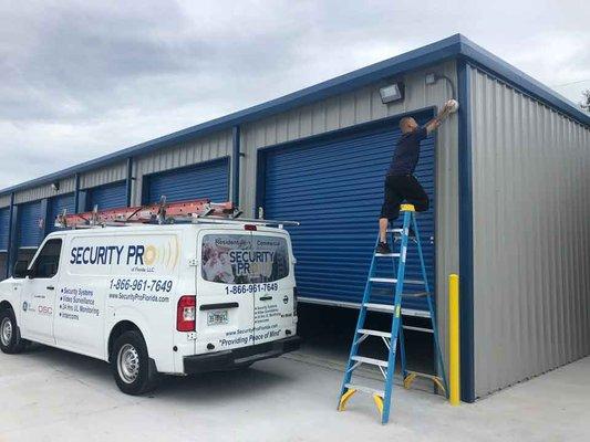 Security camera system installation.