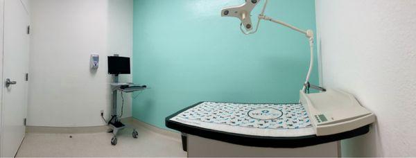 Exam room. Very bare bones and hot inside.