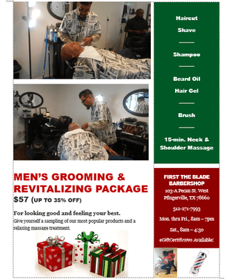 Treat yourself or someone you love to a 7pc pampering grooming package. $57