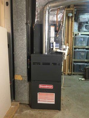 New 80% gas furnace installation