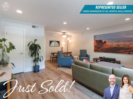 Just Sold | 10.26.23 
10856 Morrison #2 | North Hollywood
Sold for $805,000