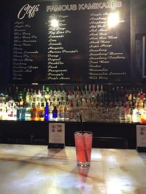 The Maui the Kamikaze menu. Drink responsibly... A LOT!