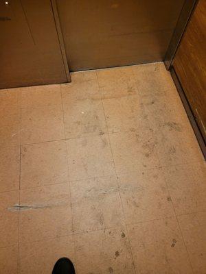 Floors on elevator no longer kept clean