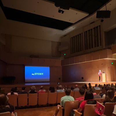 Center for Performing Arts auditorium.