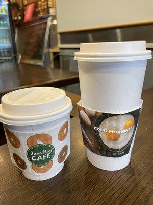 Small & large coffee