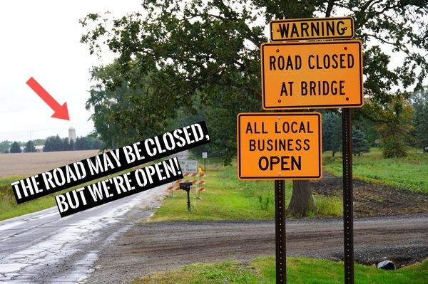 The bridge may be out, but Michigan Brewing Works is open for your brewery fresh beer!