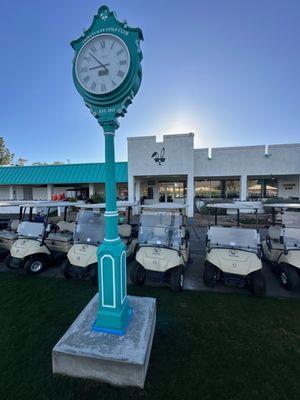 A Solar Cambridge clock at Ahwatukee Golf Course in Phoenix, Arizona.