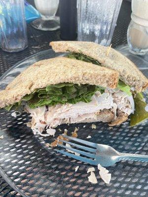 Turkey Sandwich with wheat bread