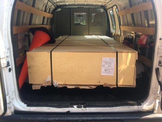 Pallet in Cargo Van