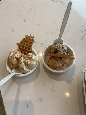 Each of us had two half scoops.