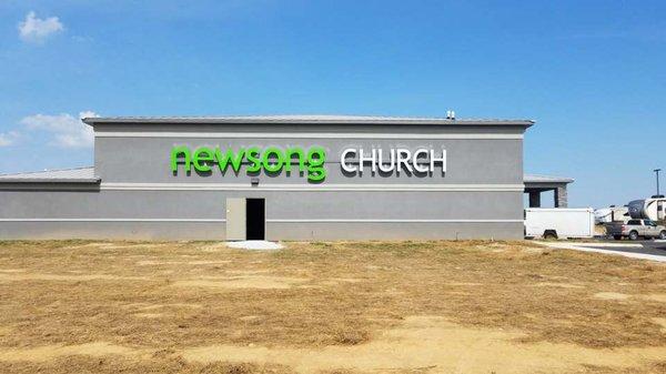 Channel Letters for newsong CHURCH in Centerton, AR