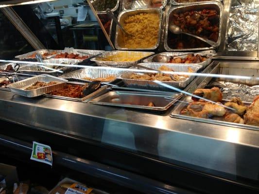 hot deli selection -- huge, homemade soul food dinners (meat and two sides) for $9.99!